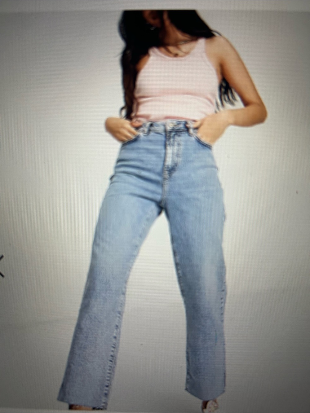 New Look Straight Leg Jean High Rise in midi blue